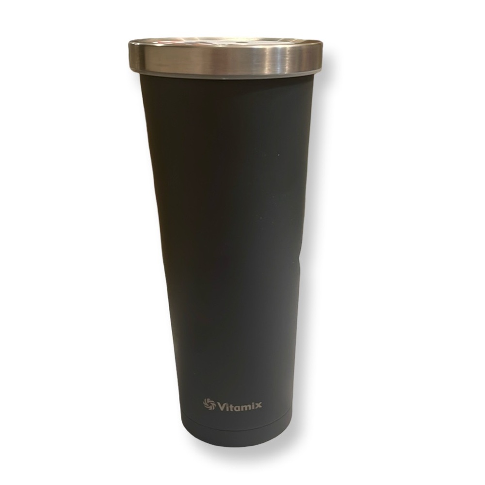 Vitamix 24 Oz Tumbler Stainless Steel Grey Double-Wall Insulated No Straw